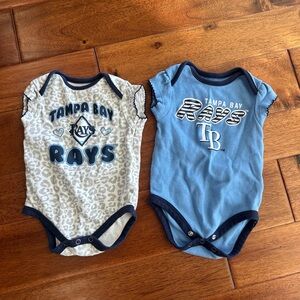 Genuine Merchandise Tampa Bay Rays Bodysuit Set - Blue and Gray